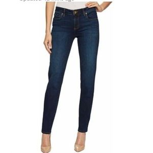 Kut From The Kloth Skinny Leg High Rise,med. wash, raw hems, size 10 blue jeans.
